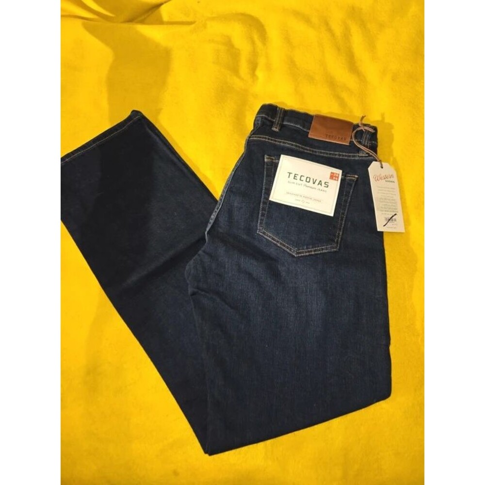 Tecovas Slim Dark Blue Denim Jeans Men's 36/34 (LOC-35)